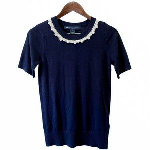 French Connection Wool Blend Embellished Top